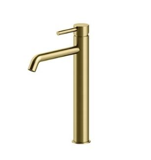AXUS PIN LEVER EXTENDED HEIGHT BASIN MIXER BRUSHED BRASS AX01311.BB