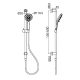 RAIN ROUND SINGLE SHOWER RAIL **OLD CODE NR314GM** GUNMETAL NR314AGM