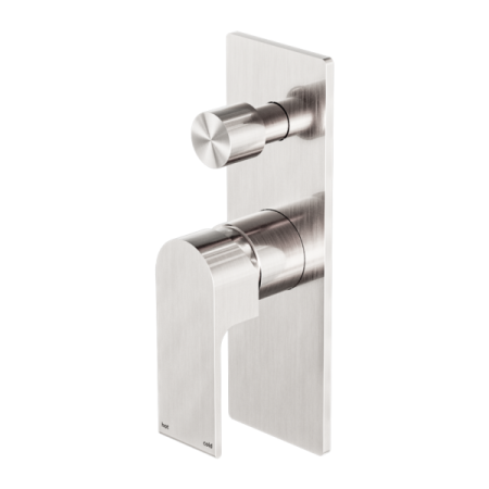VITRA WALL MIXER WITH DIVERTER BRUSHED NICKEL NR321511ABN