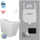 SQUARE WALL FACED TOILET SUITE WITH S/CLOSE SEAT T003D-GEBERITPACKAGE