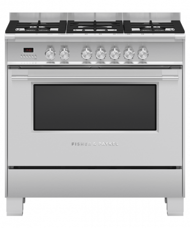 FISHER & PAYKEL 90CM, 9 FUNCTION FREESTANDING COOKER WITH TELESCOPIC SHELVES OR90SCG4X1