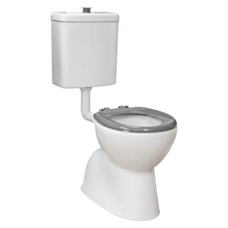 Fienza Stella Care Grey Adjustable Link Toilet Suite K001DG