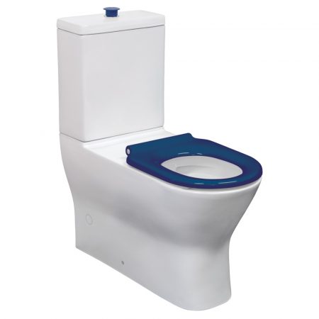 Fienza Delta Care Back-to-Wall Toilet Suite, Blue Seat K013
