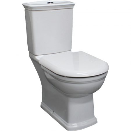 FIENZA RAK WASHINGTON WHITE CLOSE-COUPLED TOILET SUITE, S-TRAP 240 060130W