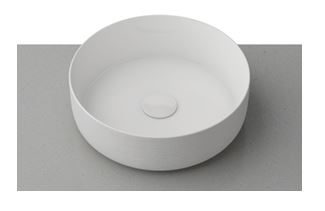 ALLURE ABOVE COUNTER BASIN (32MM NO O/F) ALR-BS-360-WG-S RAKED WHITE GLOSS