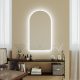 ARCH MIRROR WITH LED LIGHT AND FRAME AR50D-MB MATTE BLACK