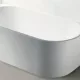 1700MM CURVED BACK TO WALL BATH KBT-10-1700 GLOSS WHITE