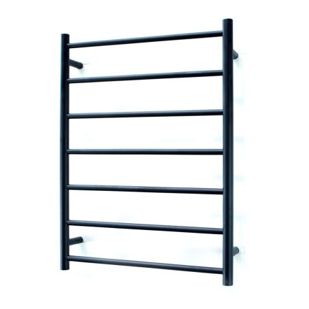 ROUND HEATED TOWEL LADDER BRTR01 MATTE BLACK