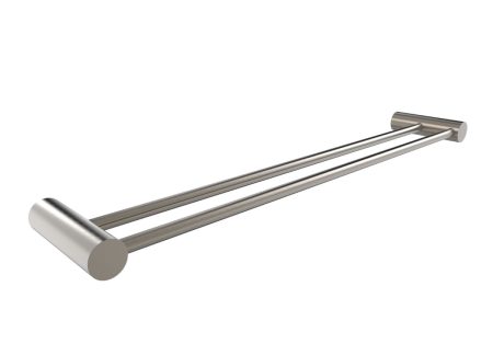 LUGANO DOUBLE TOWEL RAIL 625MM E22.072.1.24 BRUSHED GUNMETAL