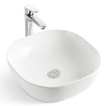 AVON SQUARE ABOVE COUNTER BASIN NO TAP HOLE (32MM NO O/F) 4003 GLOSS WHITE