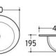 CLYDE INSET BASIN 1 TAP HOLE (32MM WITH O/F) 6030 GLOSS WHITE