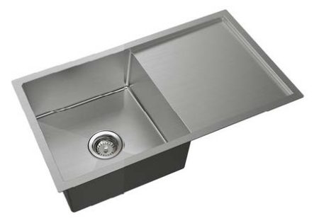 KING SINGLE BOWL & DRAINER KITCHEN SINK SS7645 STAINLESS STEEL