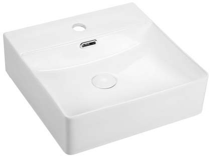 YARRA ABOVE COUNTER BASIN 1 TAP HOLE (32MM WITH O/F) 4198 GLOSS WHITE