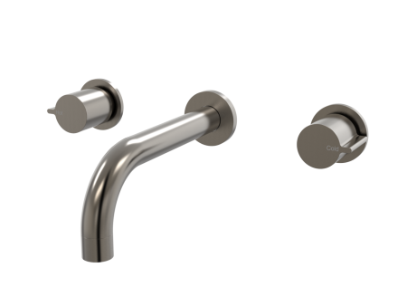 Q WALL BATH SET STANDARD 200MM SPOUT FIXED B36.021.1.24 BRUSHED GUNMETAL