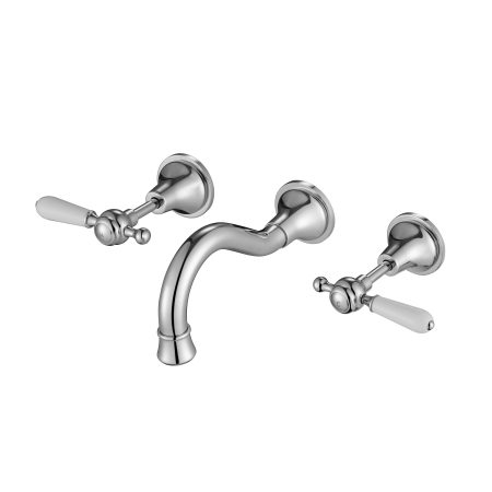 BORDEAUX WALL TAP SET WITH SPOUT BOR007 CHROME