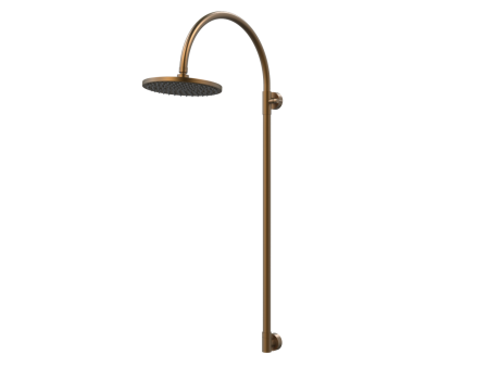 LUGANO EXPOSED RAIL SHOWER WITH 220MM ROSE C22.031.1.52 BURNISHED