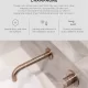 ROUND WALL MIXER SHORT PIN-LEVER MW03S-FIN-CH+MW13BDY CHAMPAGNE