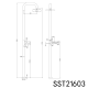 ELLE 316 FREE STANDING TWIN SHOWER SST21603BN BRUSHED STAINLESS