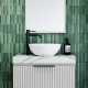 JESSE ABOVE COUNTER BASIN (32MM NO O/F) JES-BS-320-WG-S GLOSS WHITE