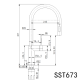 ELLE 316 PULL OUT SINK MIXER SST673BN BRUSHED STAINLESS