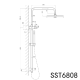 ELLE 316 TWIN SHOWER SST6808GM GUNMETAL