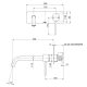 VIVID SLIMLINE WALL BATH SET WITH 230MM SPOUT VS7840-10 MATTE BLACK