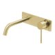 VIVID SLIMLINE WALL BASIN SET WITH 180MM SPOUT VS785-12 BRUSHED GOLD