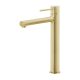 VIVID SLIMLINE OVAL TALL BASIN MIXER VV790-12 BRUSHED GOLD