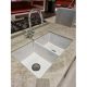 CUISINE 850X460MM INSET/UNDERMOUNT DOUBLE BOWL FIRECLAY SINK CUD85FS GLOSS WHITE