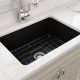 CUISINE 680X460MM INSET/UNDERMOUNT SINGLE BOWL FIRECLAY SINK CU68FS-MB MATTE BLACK