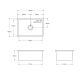 CUISINE 680X460MM INSET/UNDERMOUNT SINGLE BOWL FIRECLAY SINK CU68FS-MB MATTE BLACK