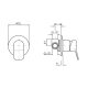 BRIM SHOWER OR BATH MIXER EXT. PART ZBR122.N6 MATTE BLACK