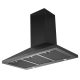 1080 M3/HR 90CM NON-SILENT WALLMOUNT RANGEHOOD WITH INBUILT MOTOR TRI-900B BLACK STEEL