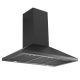 1080 M3/HR 90CM NON-SILENT WALLMOUNT RANGEHOOD WITH INBUILT MOTOR TRI-900B BLACK STEEL