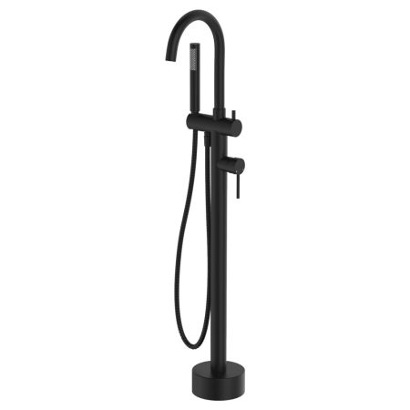 CALI FREESTANDING BATH MIXER WITH HAND SHOWER 213113B MATTE BLACK