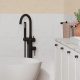 CALI FREESTANDING BATH MIXER WITH HAND SHOWER 213113B MATTE BLACK