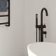 CALI FREESTANDING BATH MIXER WITH HAND SHOWER 213113B MATTE BLACK