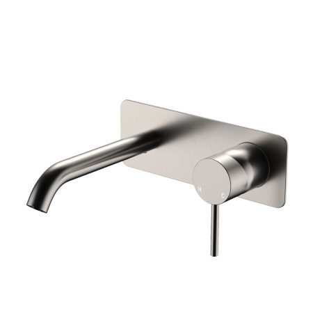 CALI WALL BASIN MIXER WITH 160MM OUTLET ON BACKPLATE 228106BN BRUSHED NICKEL