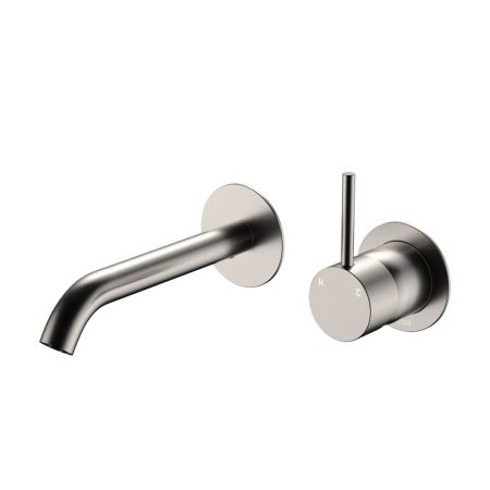 CALI UP WALL BASIN MIXER WITH 160MM OUTLET 228118BN BRUSHED NICKEL