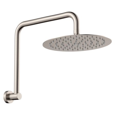 CALI 250MM SHOWER HEAD AND HIGH RISE ARM 411125BN-A BRUSHED NICKEL