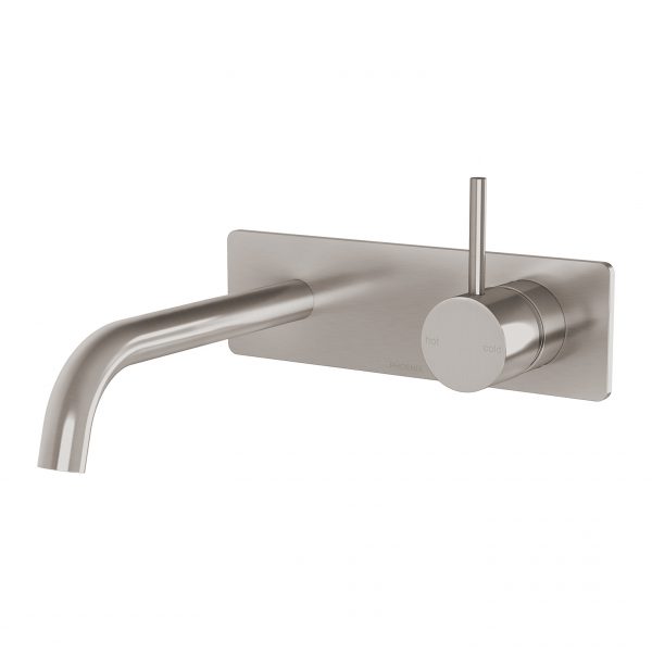 VIVID SLIMLINE UP BASIN/BATH WALL MIXER SET 112781340 BRUSHED NICKEL