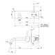 VIVID SLIMLINE UP BASIN/BATH WALL MIXER SET 112-7813-40-1 BRUSHED NICKEL