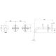 VIVID SLIMLINE PLUS WALL BASIN/BATH HOSTESS SET 180MM OUTLET 119-1125-40-1 BRUSHED NICKEL