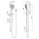 VIVID SLIMLINE RAIL SHOWER VS685-40 BRUSHED NICKEL