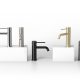 VIVID SLIMLINE BASIN MIXER CURVED OUTLET VS7701-40-1 BRUSHED NICKEL