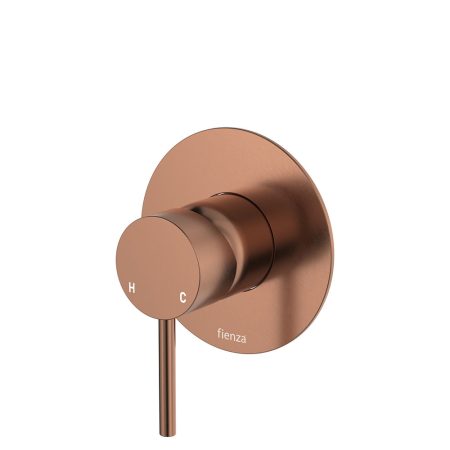CALI WALL MIXER LARGE ROUND PLATE 228101CO-3 BRUSHED COPPER