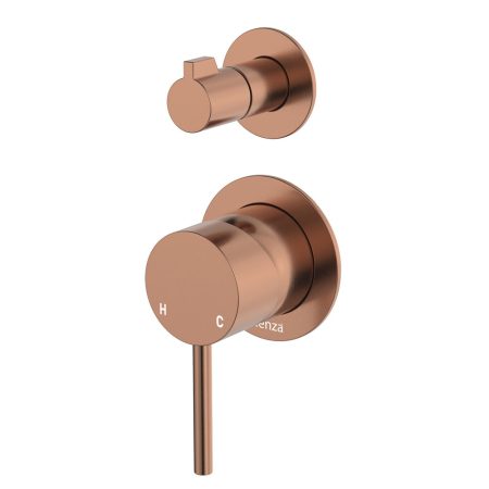 CALI DIVERTER MIXER SMALL ROUND PLATE 228102CO-4 BRUSHED COPPER