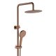 CALI TWIN RAIL SHOWER 455109CO BRUSHED COPPER