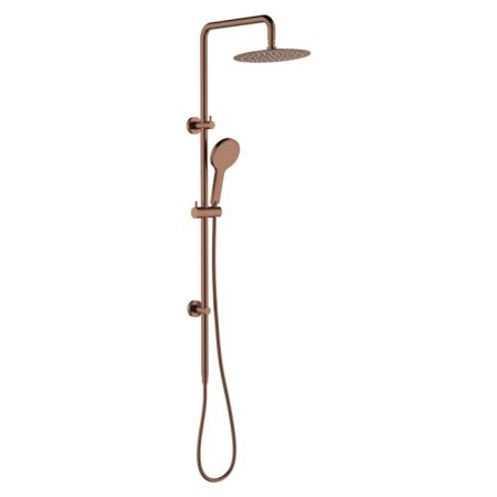 CALI TWIN RAIL SHOWER 455109CO BRUSHED COPPER
