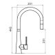 ESSENTE 316 S/STEEL STAINLESS STEEL GOOSENECK PULL OUT MIXER SS31625-BL BRUSHED BLACK